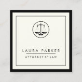 Procureur in de advocatuur Eenvoudige professionel Vierkante Visitekaartje (Voorkant)