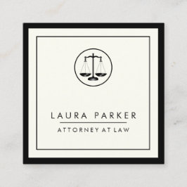 Procureur in de advocatuur Eenvoudige professionel Vierkante Visitekaartje