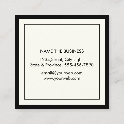 Procureur in de advocatuur Eenvoudige professionel Vierkante Visitekaartje (Achterkant)