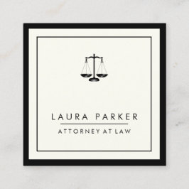 Procureur in de advocatuur Eenvoudige professionel Vierkante Visitekaartje