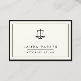 Procureur in de advocatuur Eenvoudige professionel Visitekaartje