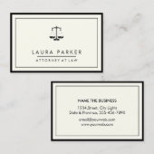 Procureur in de advocatuur Eenvoudige professionel Visitekaartje (Voorkant / Achterkant)
