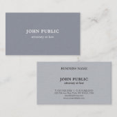 Procureur Modern Professional Elegant Grey Sjabloo Visitekaartje (Voorkant / Achterkant)
