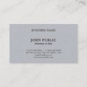 Procureur Modern Professional Elegant Grey Sjabloo Visitekaartje (Achterkant)
