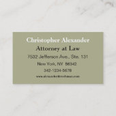 Procureur of advocaat visitekaartje (Achterkant)