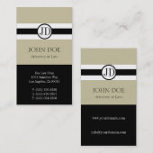 Procureur Pendant Tan/Black Visitekaartje (Voorkant / Achterkant)