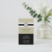Procureur Pendant Tan/Black Visitekaartje (Staand voorkant)