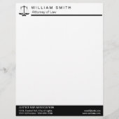 Procureur van de advocatenadvocaat briefhoofd (Voorkant)