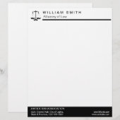 Procureur van de advocatenadvocaat briefhoofd (Voorkant / Achterkant)