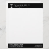 Procureur van de advocatenadvocaat: rechtsbeoefena briefhoofd (Voorkant / Achterkant)