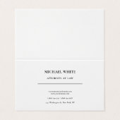 Procureur van de advocatenkantoor Linen Minimalist Visitekaartje (Buitenkant ongevouwen)