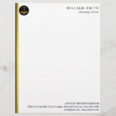 Procureur van de advocatuur Faux Gold Scale Briefhoofd (Voorkant)