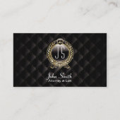procureur van de advocatuur Luxury Dark VIP Visitekaartje (Voorkant)