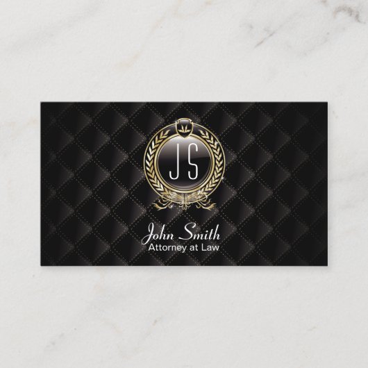 procureur van de advocatuur Luxury Dark VIP Visitekaartje (Voorkant)
