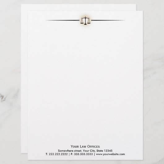 Procureur van de Kantoor van de procureur-generaal Briefhoofd Ontwerp (Voorkant / Achterkant)