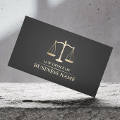 Procureur van de Law Gold Scale Dark Gray Lawyer Visitekaartje