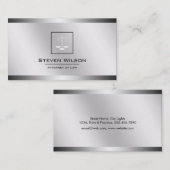 Procureur van de rechtbank White Silver Legal Scal Visitekaartje (Voorkant / Achterkant)