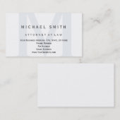 Procureur van de rechtenmoderne minimalistische pl visitekaartje (Voorkant / Achterkant)