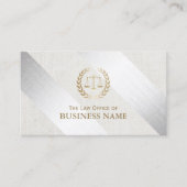 Procureur van de Wet Modern Silver & Gold Lawyer Visitekaartje (Voorkant)