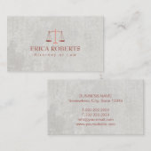 procureur van het Law Roos Gold Scale Lawyer Visitekaartje (Voorkant / Achterkant)