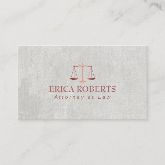 procureur van het Law Roos Gold Scale Lawyer Visitekaartje (Voorkant)