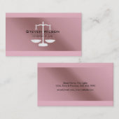 Procureur van het Roos Gold Metal Foil Legal Scale Visitekaartje (Voorkant / Achterkant)