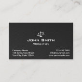 procureur van Law Black Carbon Fiber Lawyer Visitekaartje (Voorkant)