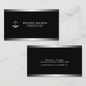 Procureur van Law Black en White Legal Scale Visitekaartje (Voorkant / Achterkant)