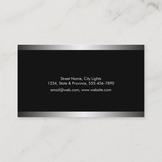 Procureur van Law Black en White Legal Scale Visitekaartje (Achterkant)