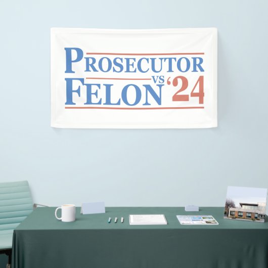 Procureur vs Felon American Election 2024 T-shirt Spandoek (Beurs)