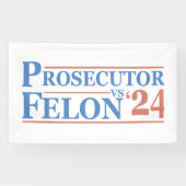 Procureur vs Felon American Election 2024 T-shirt Spandoek (Horizontaal)