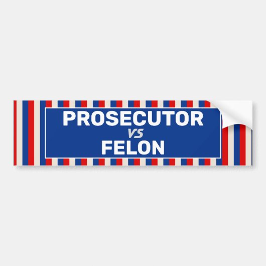 Procureur VS Felon Bumpersticker (Voorkant)