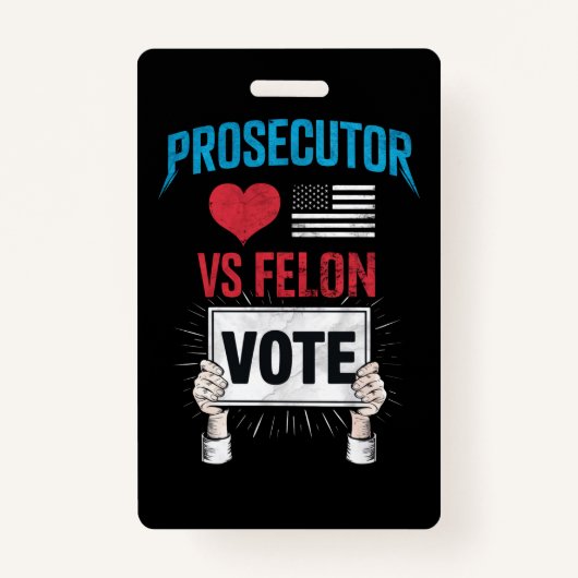 Procureur vs Felon Vote Badge (Voorkant)