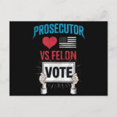 Procureur vs Felon Vote Briefkaart (Voorkant)