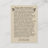 Prodigal Son Prayer na de heilige bekentenis van d Visitekaartje (Achterkant)