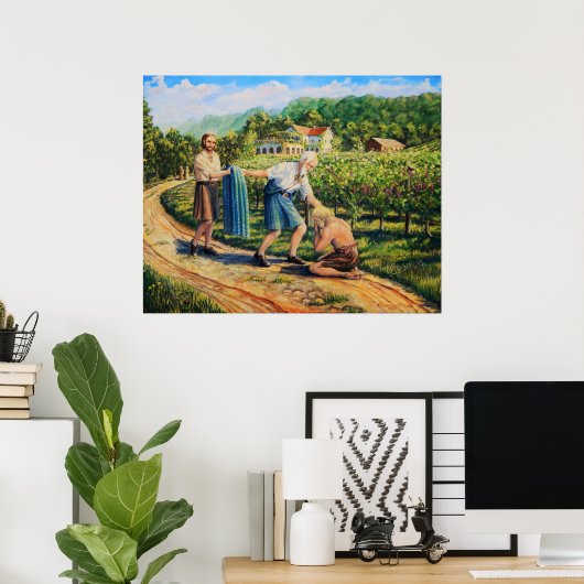 Prodigal Son, vergiffenis, wijngaard, landschap Poster (Thuiskantoor)