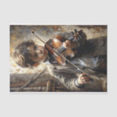 Prodigy's Melody Antieke Violist Decoupage Tissuepapier (Voorkant)