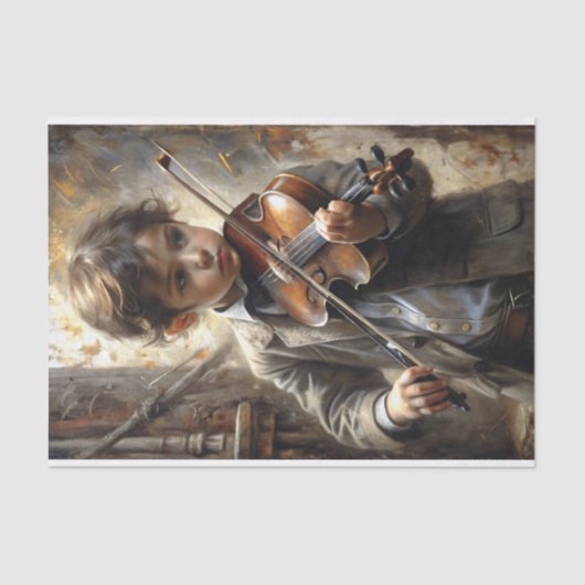 Prodigy's Melody  Violist Decoupage Tissuepapier (Voorkant)