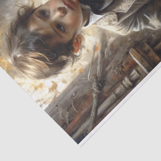 Prodigy's Melody  Violist Decoupage Tissuepapier (Detail)