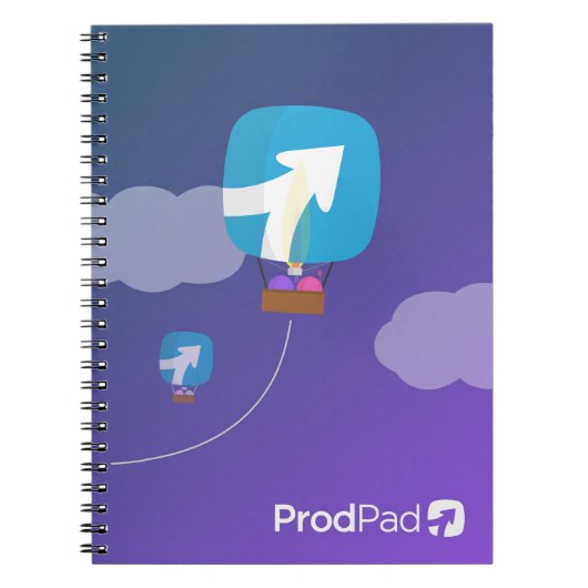ProdPad-notebook omhoog, omhoog en weg Notitieboek (Voorkant)