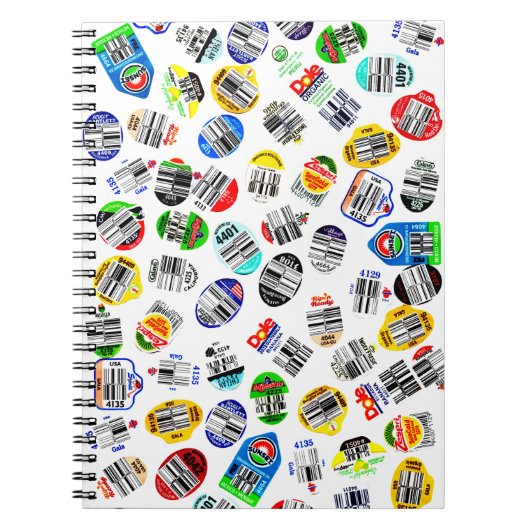 Produce Barcodestickers Notitieboek (Voorkant)