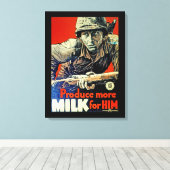 Produceer meer melk voor hem canvas afdruk (Insitu (Houten vloer))