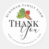 Produceer plantaardig Boerderij Ronde Sticker (Voorkant)