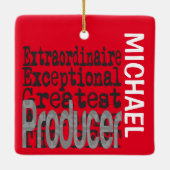 Producent Extraordinaire CUSTOM Keramisch Ornament (Achterkant)