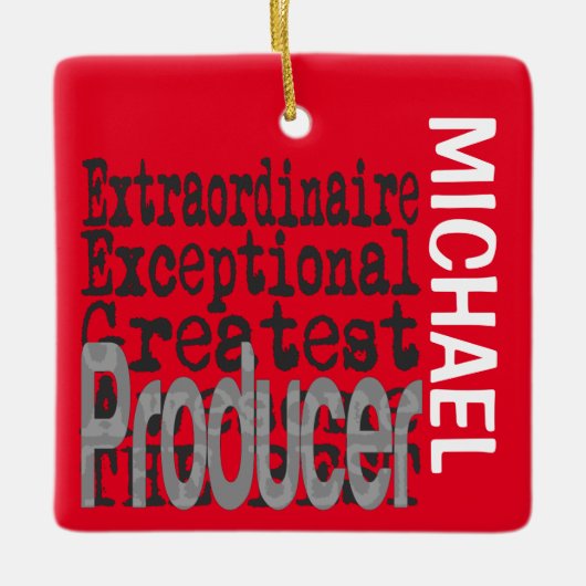 Producent Extraordinaire CUSTOM Keramisch Ornament (Voorkant)