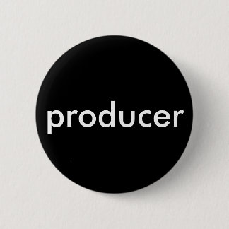 Producent in vetgedrukte letters ronde button 5,7 cm