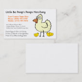 Producent van kippenhok of pluimvee visitekaartje (Voorkant / Achterkant)