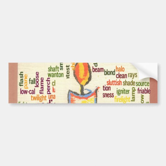 Product aanpassen Draag het licht Bumpersticker (Voorkant)