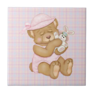 Product aanpassen Teddy Meisje Pasen Tegeltje