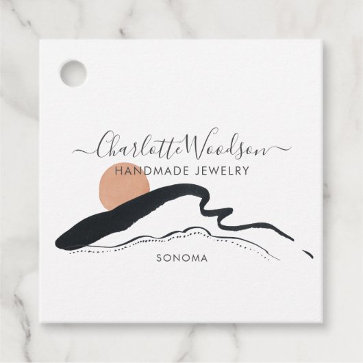 Product abstracte Boho Jewelry Designer Bedankjes Labels (Voorkant)